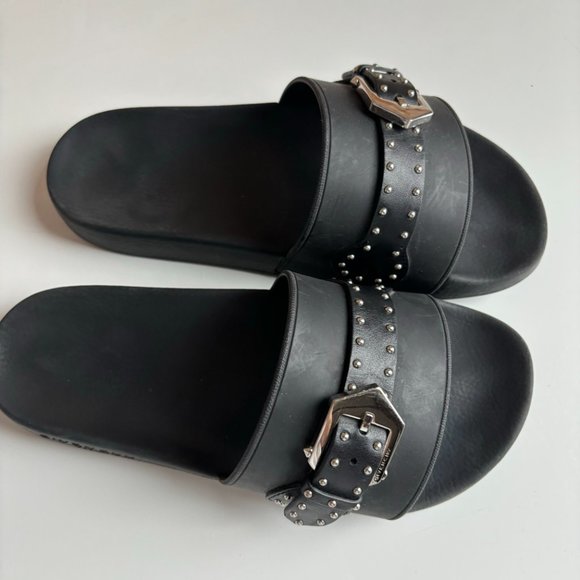 Givenchy Black Studded Women's Slides - Picture 5 of 6